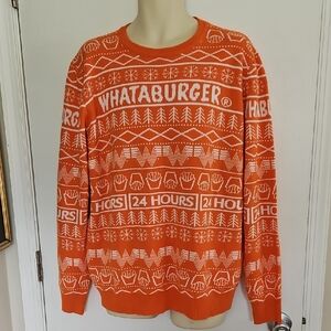 2018 Whataburger Christmas Sweater Size XL